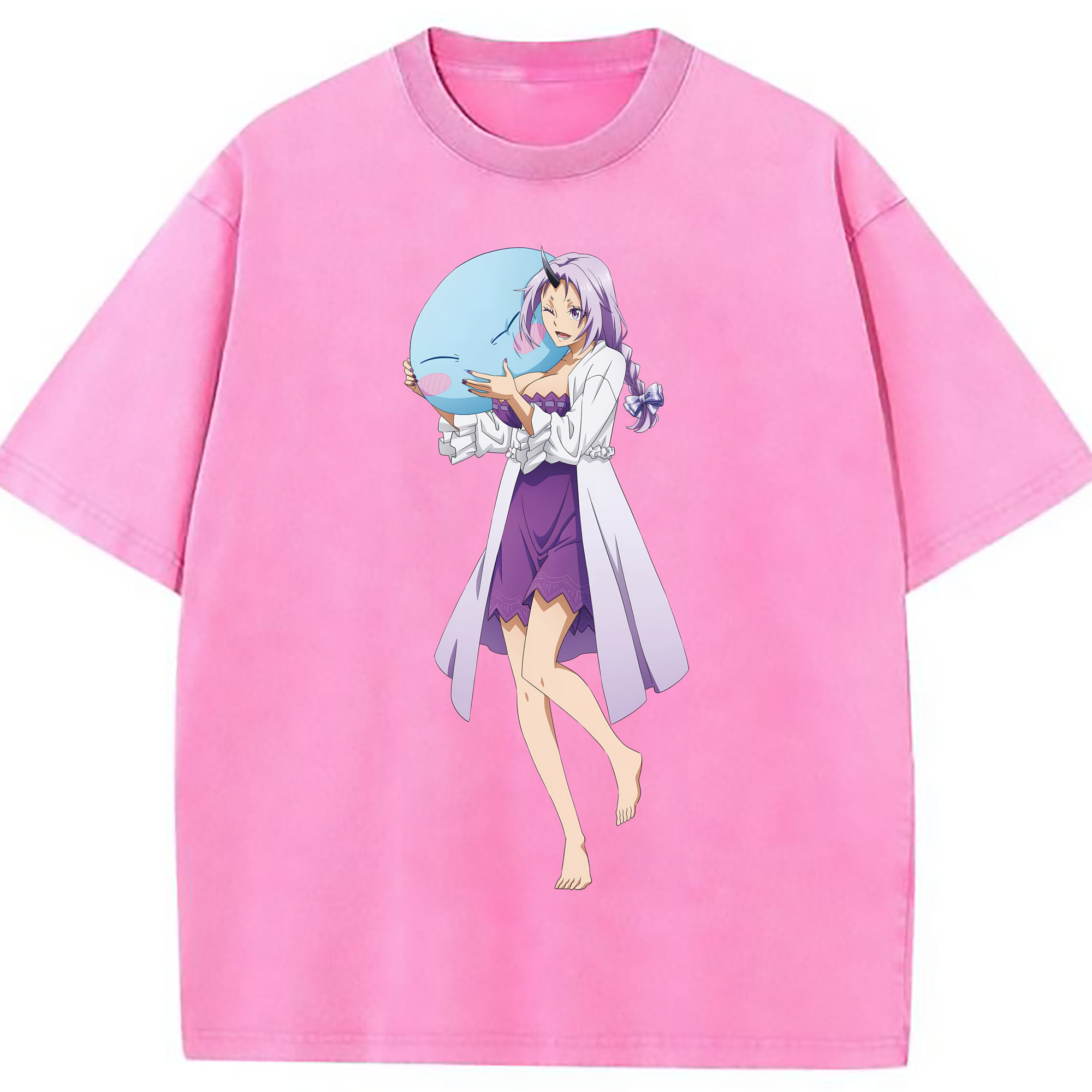 （画像用） 転スラ Regarding Reincarnated to Slime 綿100% ヴィンテージ風 半袖Tシャツ（フロントプリント）